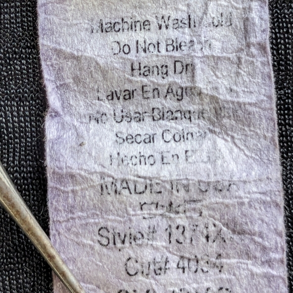 Eien Vintage Bodysuit Women's Sz 2XL Black Gold Glitter Long Sleeve Zip Y-1 - Picture 5 of 6